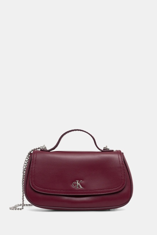 Calvin Klein torebka nie mieści A4 bordowy LV04F3282G