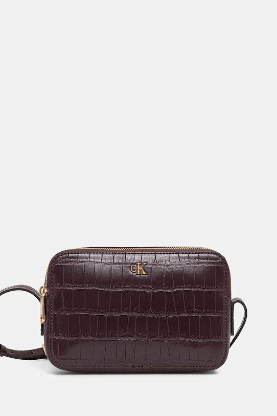 Calvin Klein torebka nie mieści A4 bordowy LV04F3285G
