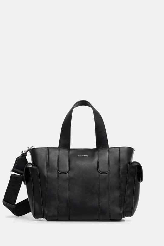 Kabelka Calvin Klein hladký černá LV04F3290G
