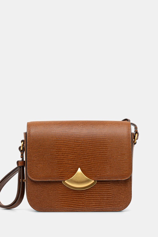 Kožna torba Sessun bez uzorka smeđa 25102002