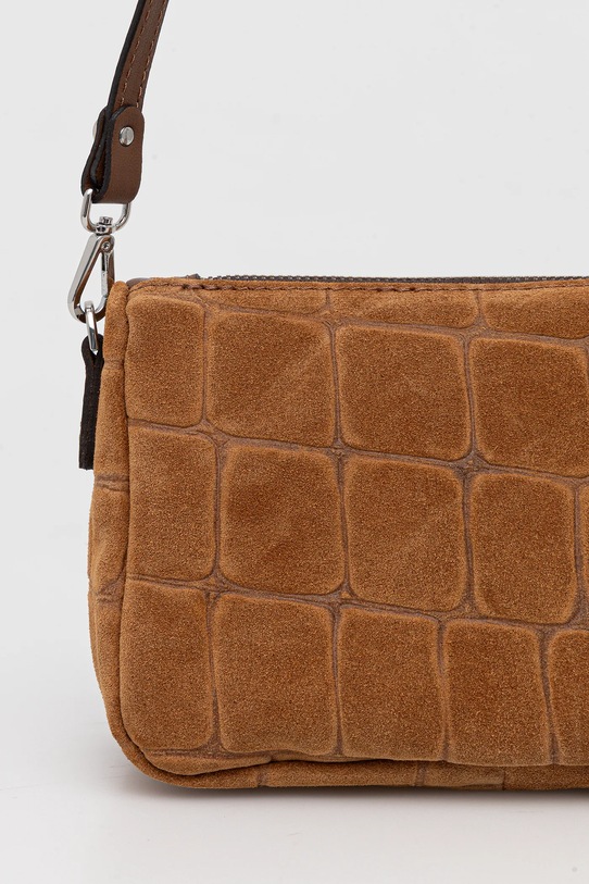 Accesorii Gianni Chiarini geantă de mână din piele întoarsă NORA POUCH BS.10224.CM maro