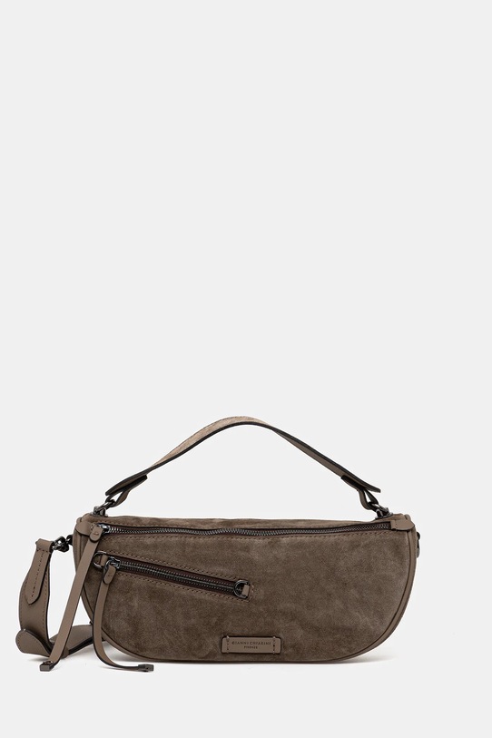 Gianni Chiarini torebka zamszowa CINDY nie mieści A4 brązowy BS.11700.CM
