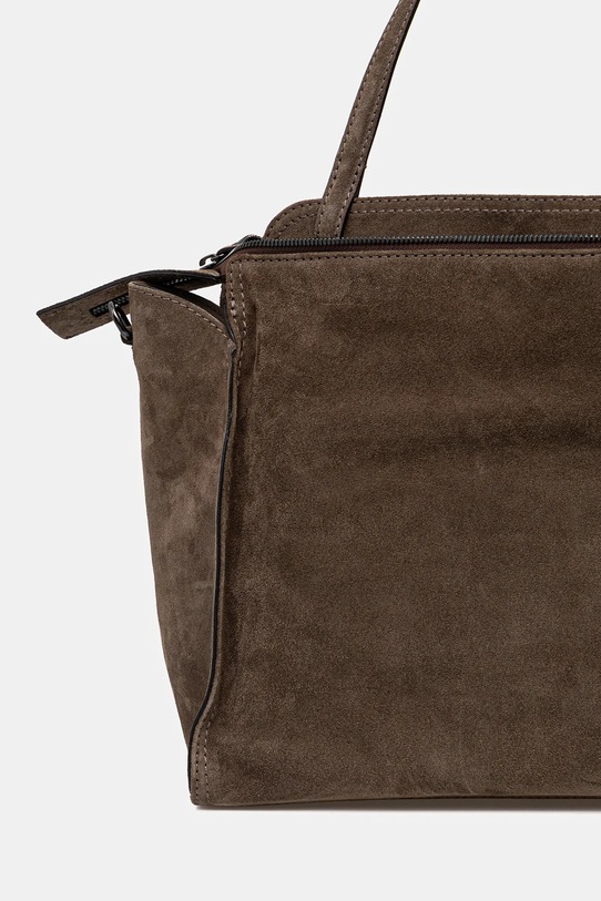 Accesorii Gianni Chiarini geantă de mână din piele întoarsă JANIS BS.11246.CM maro