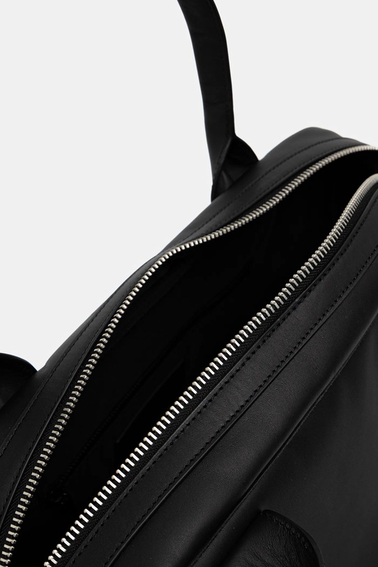 Kožená kabelka Y-3 Bowling KB9310 černá