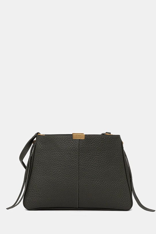 Tommy Hilfiger poșetă de piele uni verde AW0AW17661