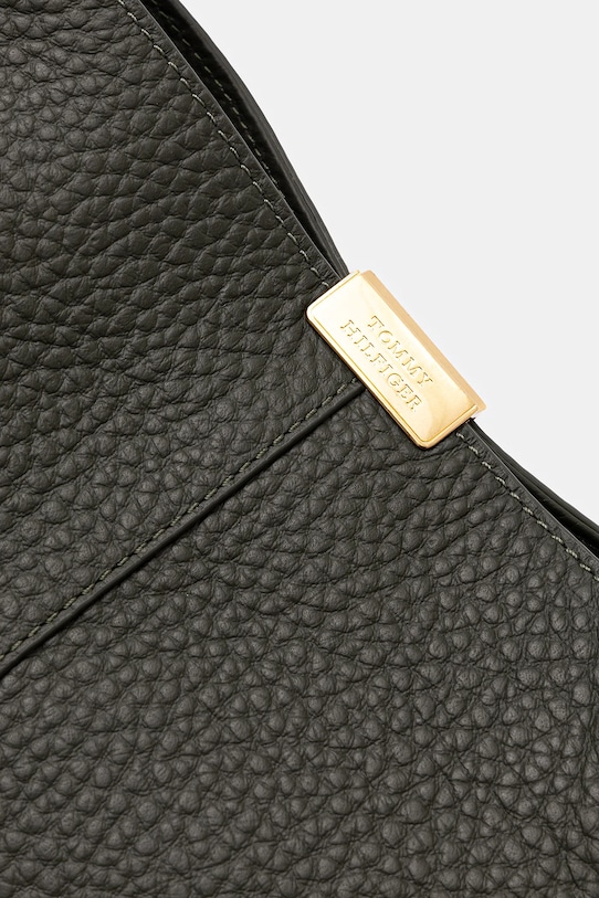 Δερμάτινη τσάντα Tommy Hilfiger πράσινο AW0AW17661