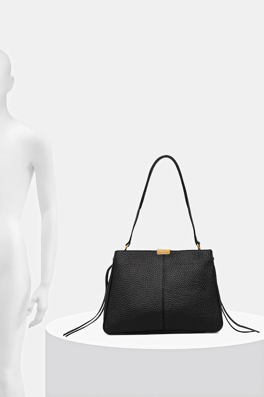 Tommy Hilfiger torebka skórzana AW0AW17661 czarny