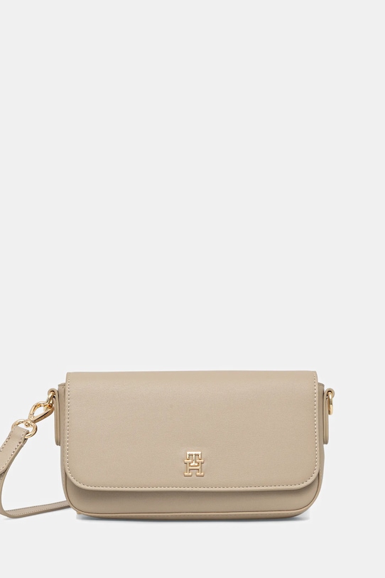 Tommy Hilfiger torebka nie mieści A4 beżowy AW0AW17677