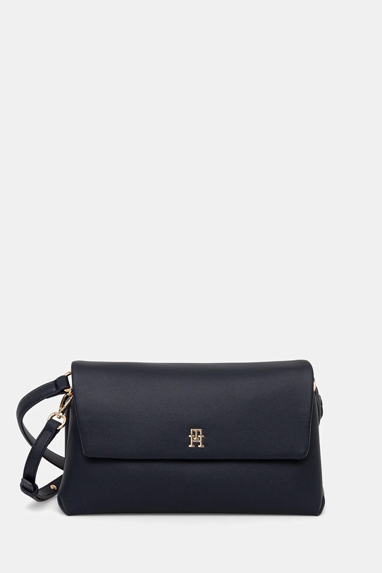 Torba Tommy Hilfiger imitacija zrnate kože mornarsko plava AW0AW17695