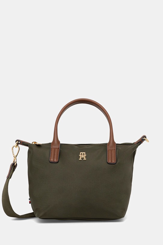 Kabelka Tommy Hilfiger hladký zelená AW0AW17709