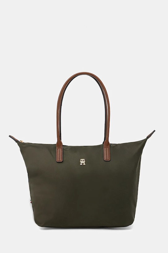 Torba Tommy Hilfiger bez uzorka zelena AW0AW17711