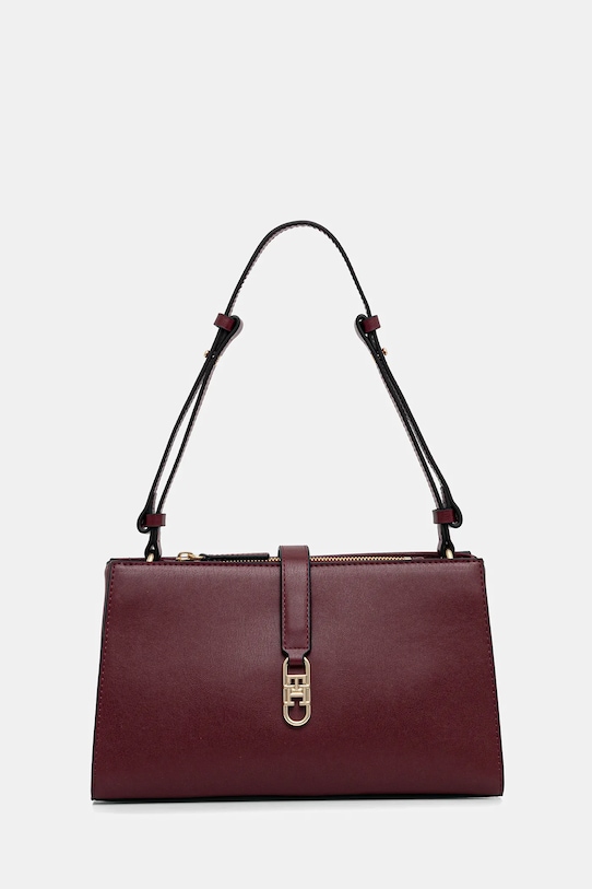 Kabelka Tommy Hilfiger nevejde se A4 burgundské AW0AW17718