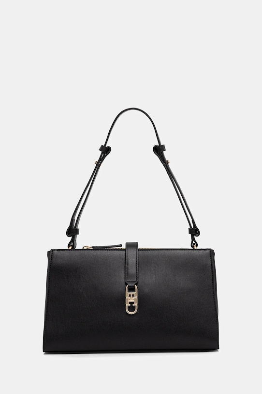 Τσάντα Tommy Hilfiger απομίμηση λείου δέρματος μαύρο AW0AW17718