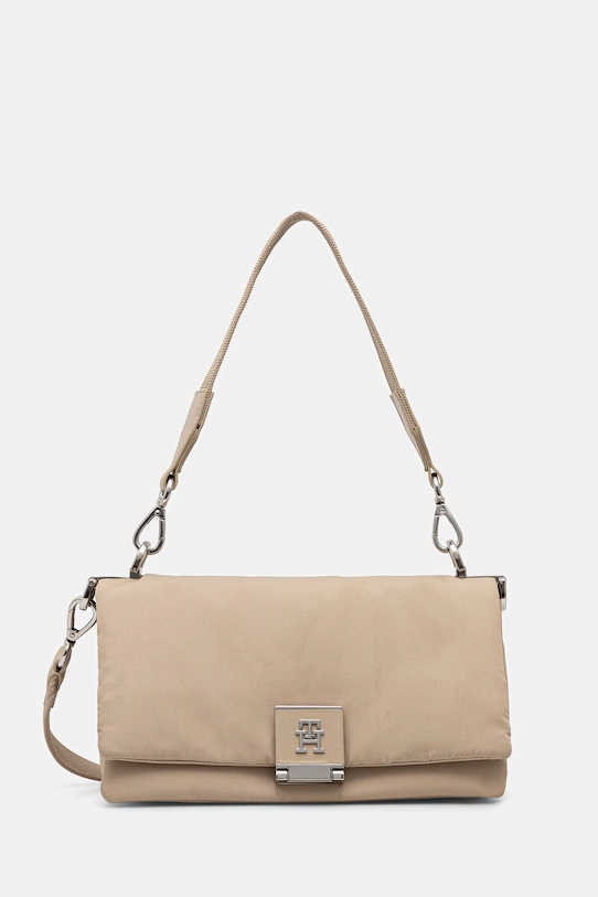 Tommy Hilfiger torebka nie mieści A4 beżowy AW0AW17725