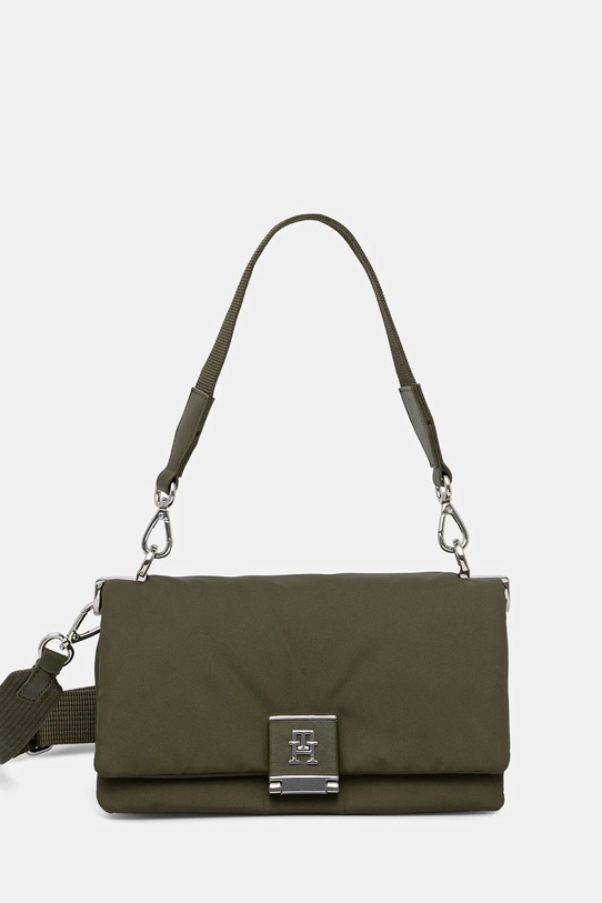 Kabelka Tommy Hilfiger jednofarebný zelená AW0AW17725