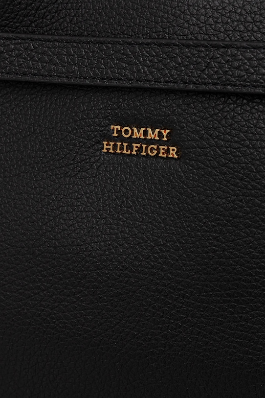 Δερμάτινη τσάντα Tommy Hilfiger AW0AW17925 μαύρο