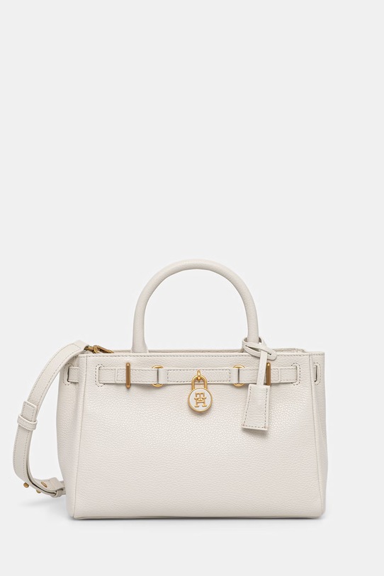 Tommy Hilfiger torebka tote damska skórzana beżowy AW0AW17926