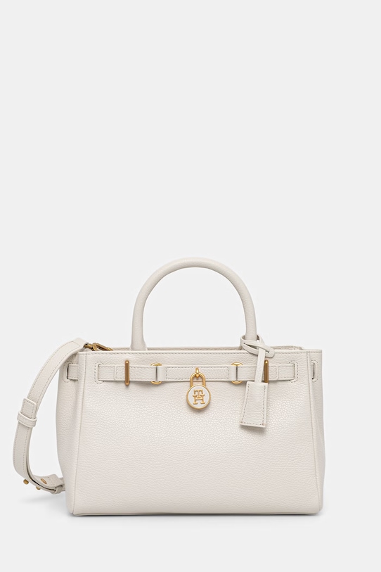 Tommy Hilfiger torebka tote damska skórzana beżowy AW0AW17926