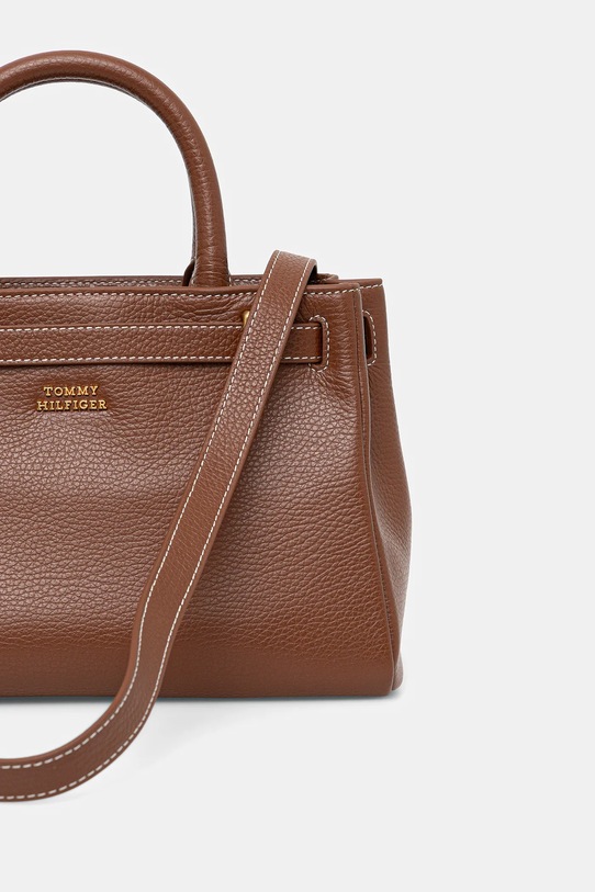 Doplňky Kožená kabelka Tommy Hilfiger AW0AW17926 hnědá
