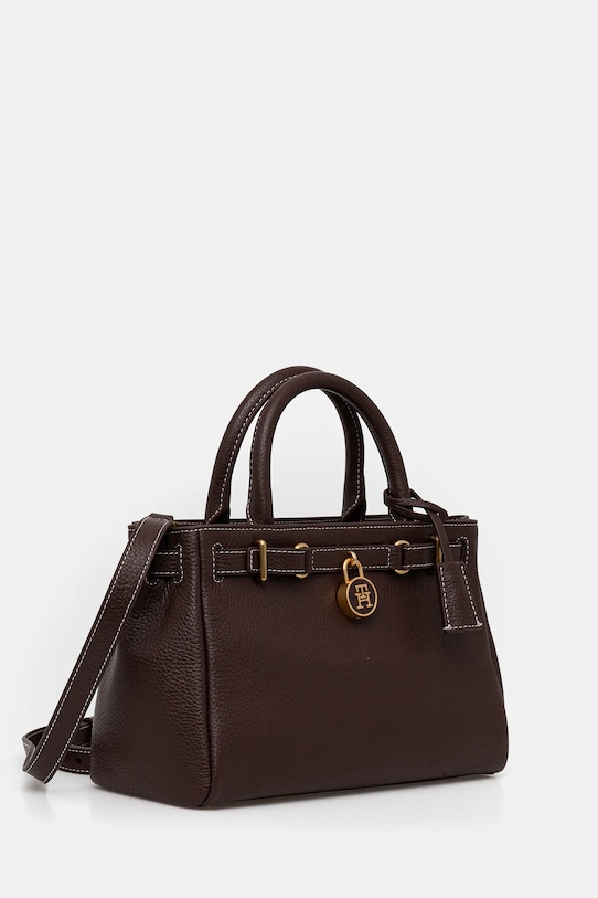 Шкіряна сумочка Tommy Hilfiger AW0AW17926 коричневий AW25