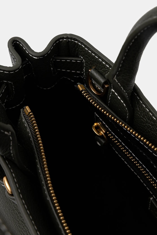 Kožená kabelka Tommy Hilfiger zelená AW0AW17926