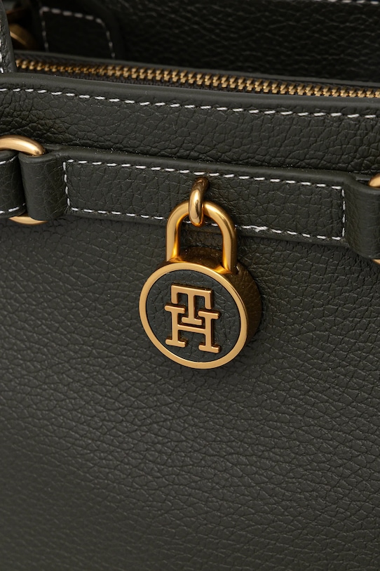 Kožená kabelka Tommy Hilfiger AW0AW17926 zelená