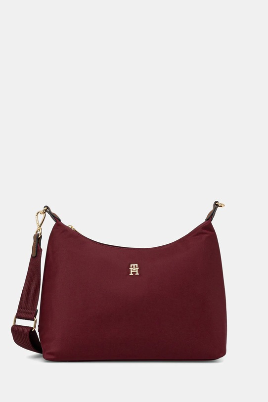 Kabelka Tommy Hilfiger hladký burgundské AW0AW17937