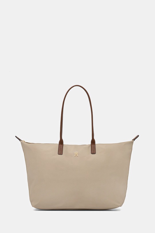 Tommy Hilfiger torebka skóra licowa beżowy AW0AW17996