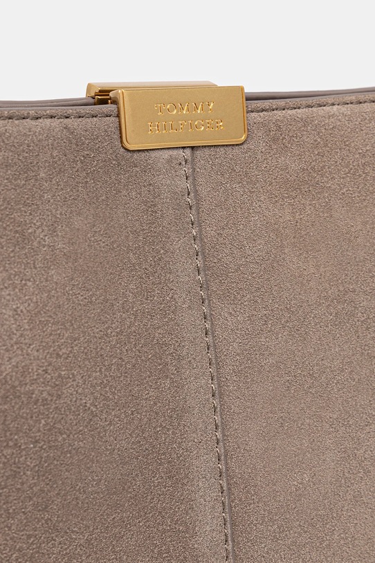 Tommy Hilfiger torebka zamszowa brązowy AW0AW18201