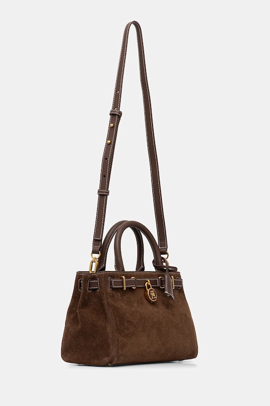 Semišová kabelka Tommy Hilfiger AW0AW18202 hnedá AW25