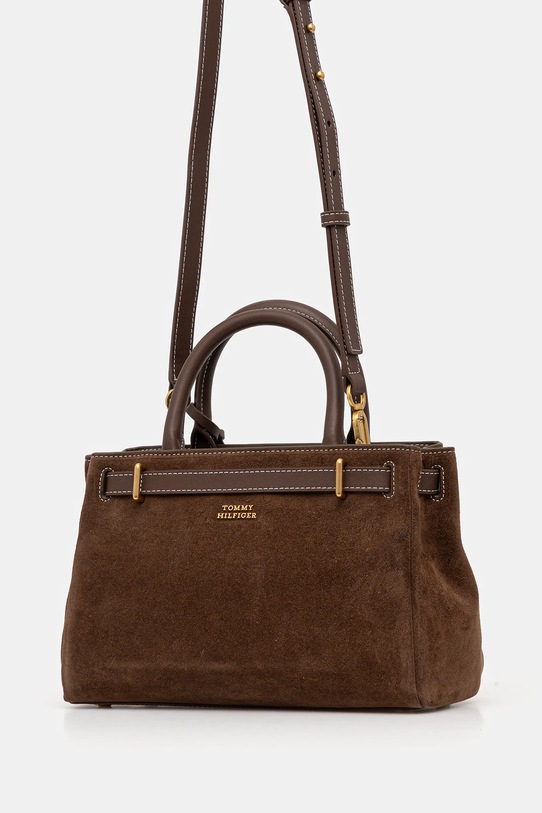 Αξεσουάρ Τσάντα σουέτ Tommy Hilfiger AW0AW18202 καφέ