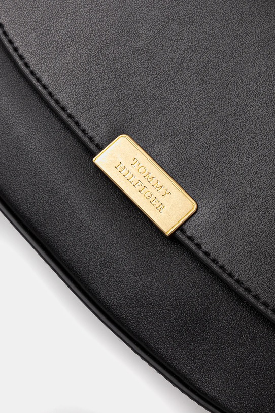 Kožna torba Tommy Hilfiger crna AW0AW18204