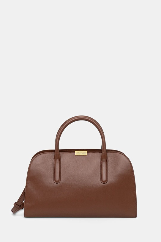 Tommy Hilfiger torebka skórzana skóra licowa brązowy AW0AW18205