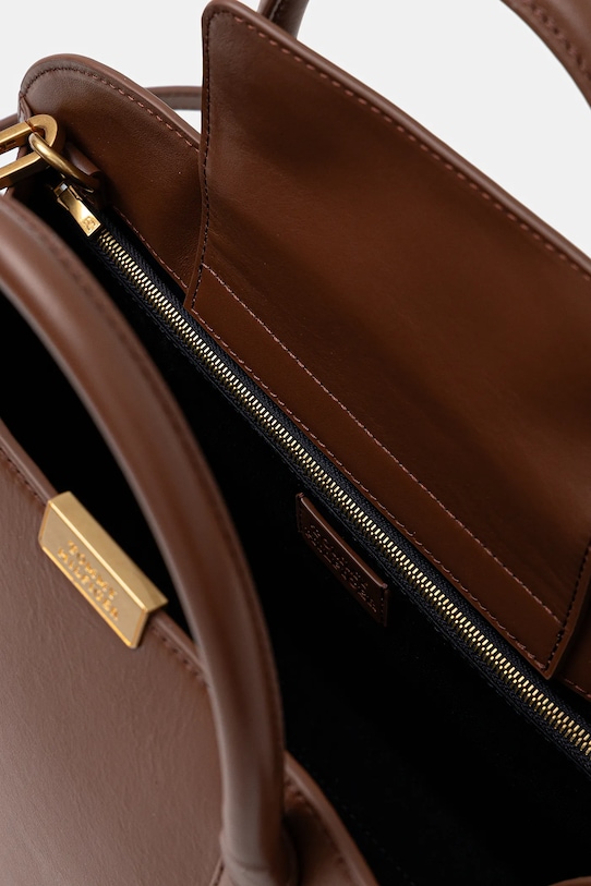 Δερμάτινη τσάντα Tommy Hilfiger AW0AW18205 καφέ