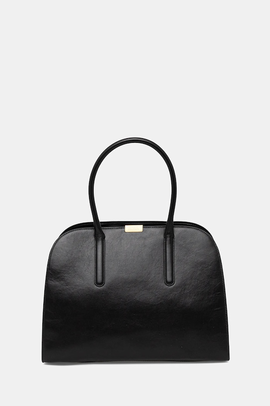 Kožená kabelka Tommy Hilfiger přírodní kůže černá AW0AW18206