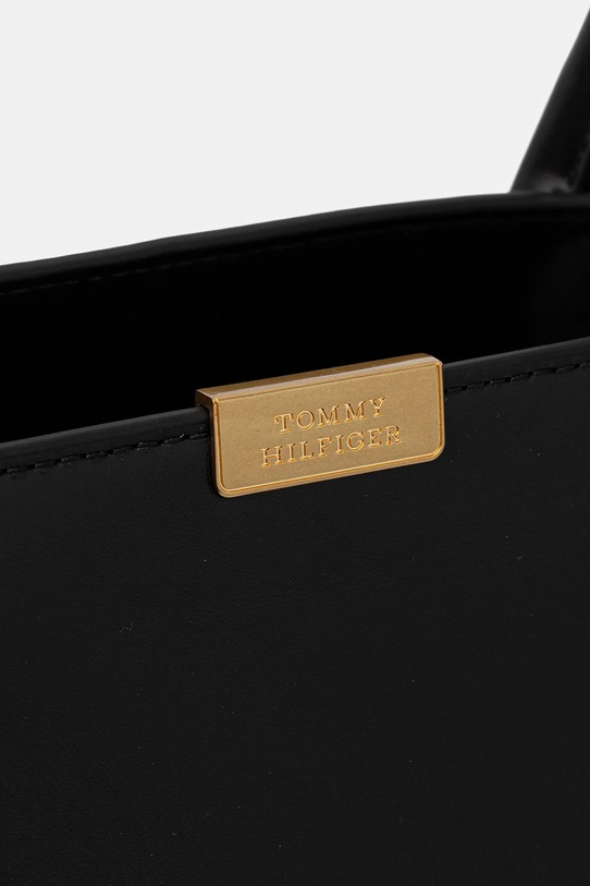 Tommy Hilfiger torebka skórzana czarny AW0AW18206