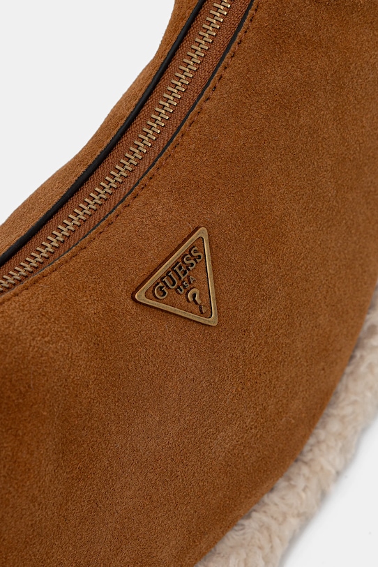 Guess torebka zamszowa AMITA brązowy HWSW95.39720