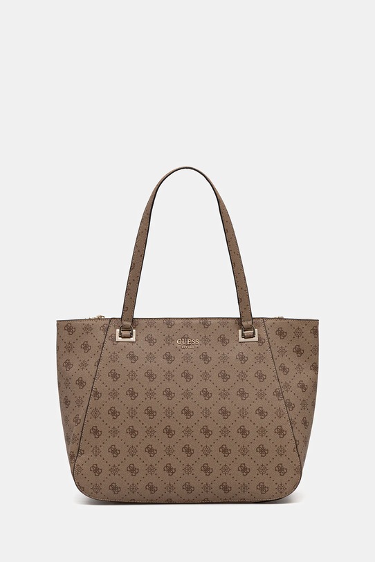 Τσάντα Guess CALEBRA απομίμηση λείου δέρματος μπεζ TWLP95.36024