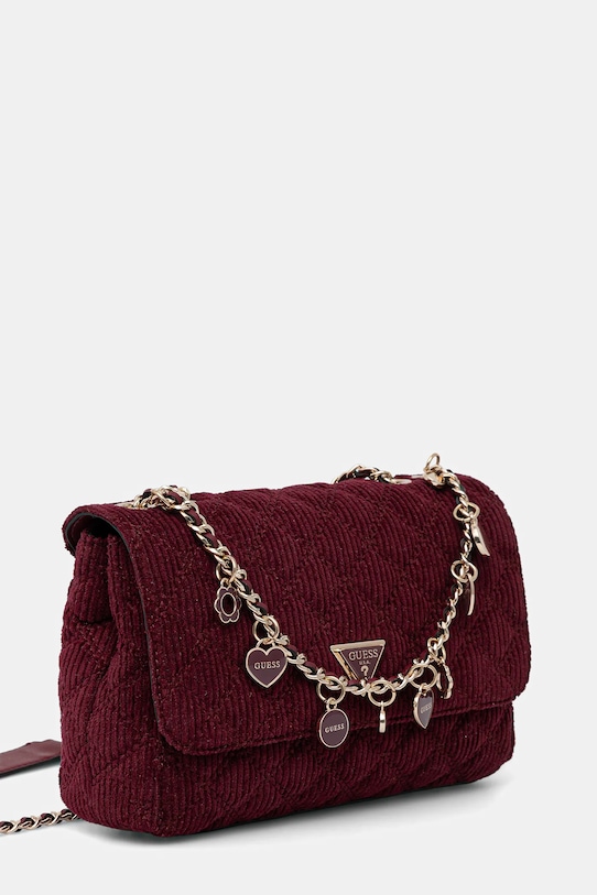 Guess geantă din catifea GIULLY HWCG96.73200 burgundia AW25