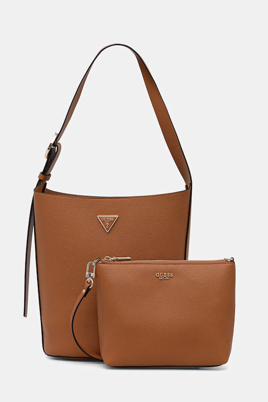 Guess torebka MERIDIAN mieści A4 brązowy HWBG69.74040