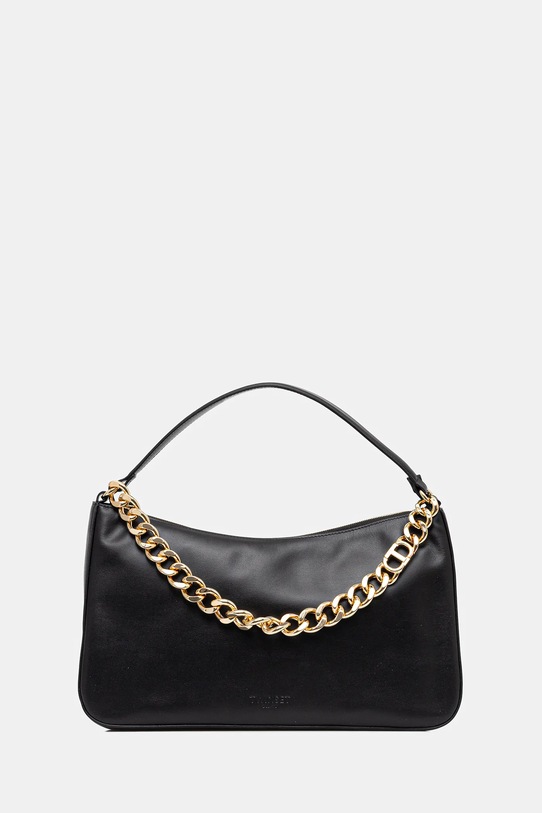 Twinset torebka skórzana skóra licowa czarny 999TB7010