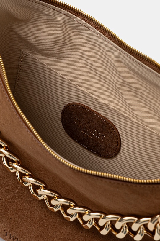 Twinset torebka zamszowa 252TB7162 brązowy