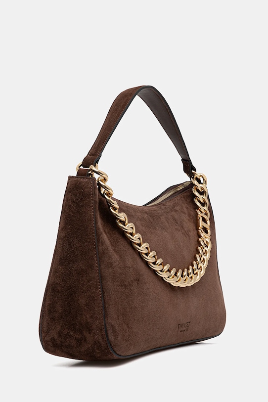 Twinset torebka zamszowa 252TB7162 brązowy AW25