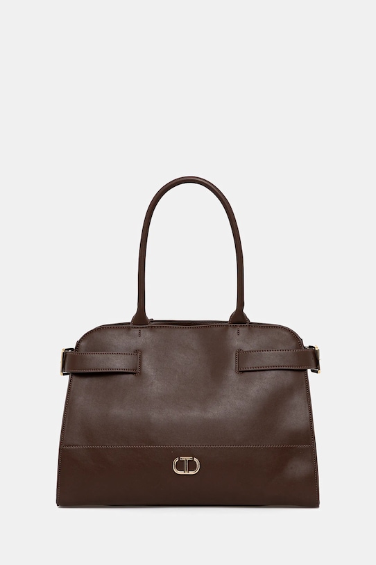 Torbica Twinset Imitacija zrnatega usnja rjava 252TB7020