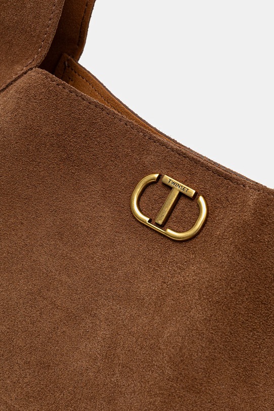 Twinset torebka zamszowa brązowy 252TB7380