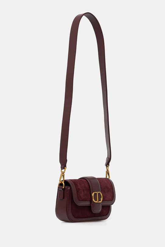 Twinset torebka skórzana 252TD8371 bordowy AW25