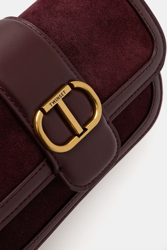 Usnjena torbica Twinset bordo 252TD8371