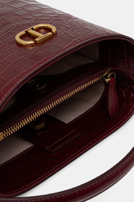 Δερμάτινη τσάντα Twinset 252TD8257 μπορντό