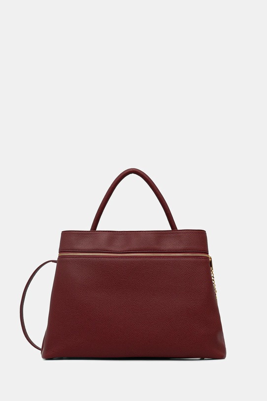 Twinset torebka skórzana skóra licowa bordowy 252TD8260