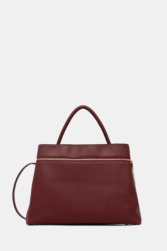 Twinset borsa a mano in pelle pelle fiore granata 252TD8260